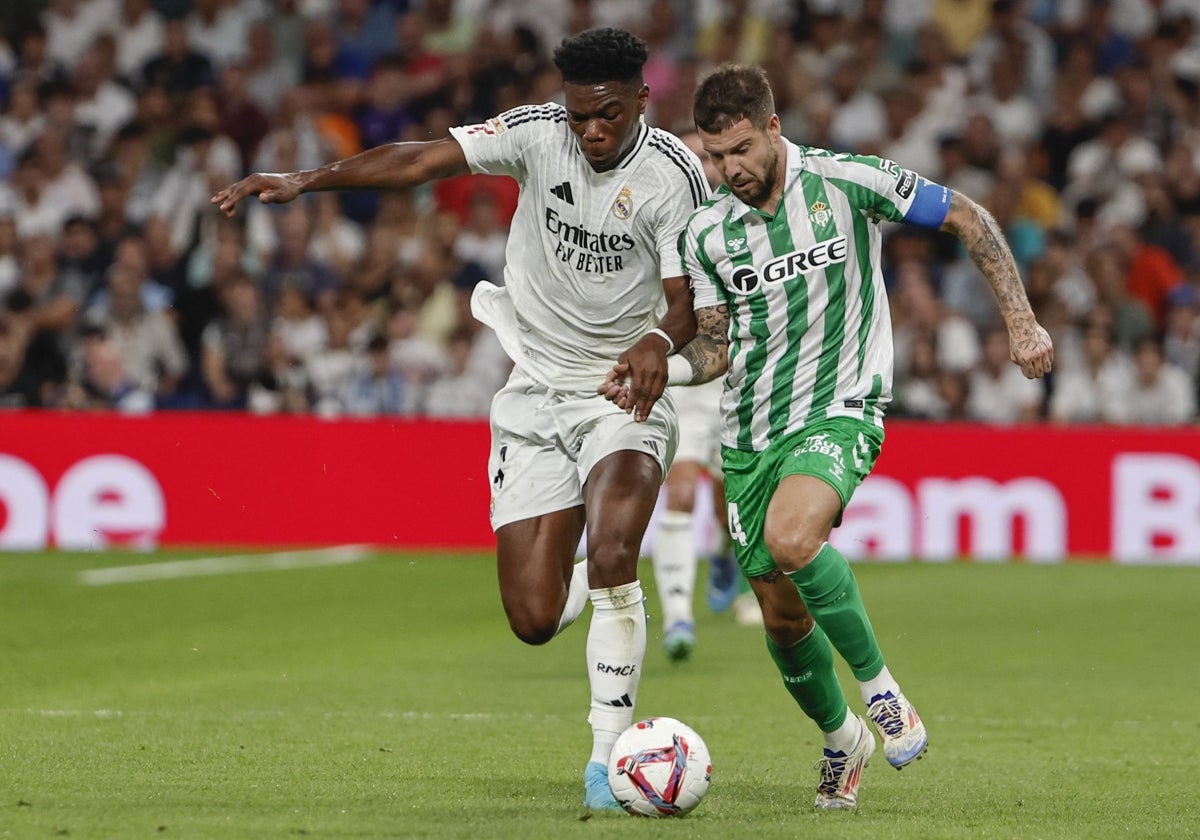 Lance del juego del Real Madrid - Real Betis de la primera vuelta