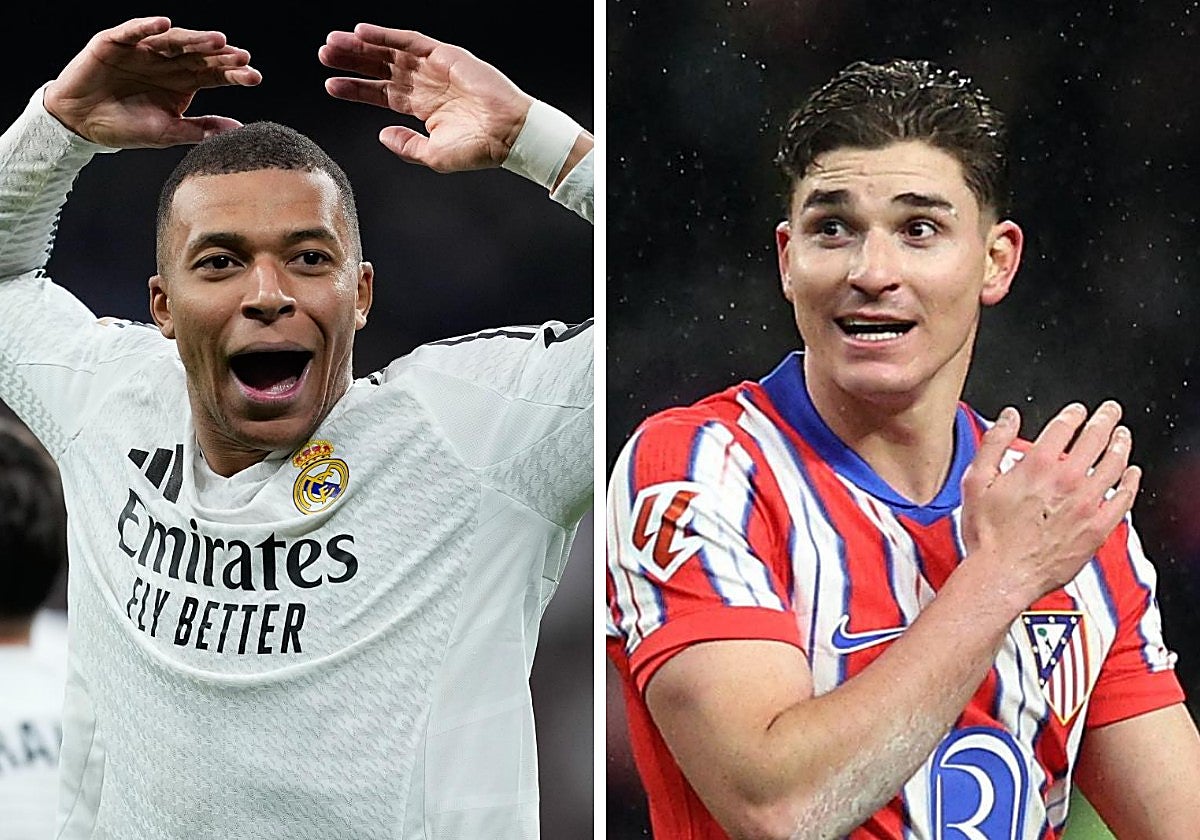 Mbappé y Julián Álvarez, estrellas del derbi