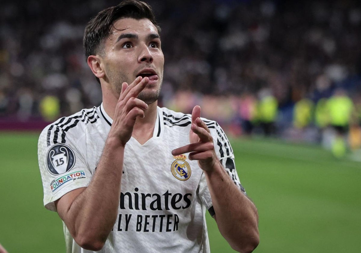 Brahim celebra el segundo y definitivo gol