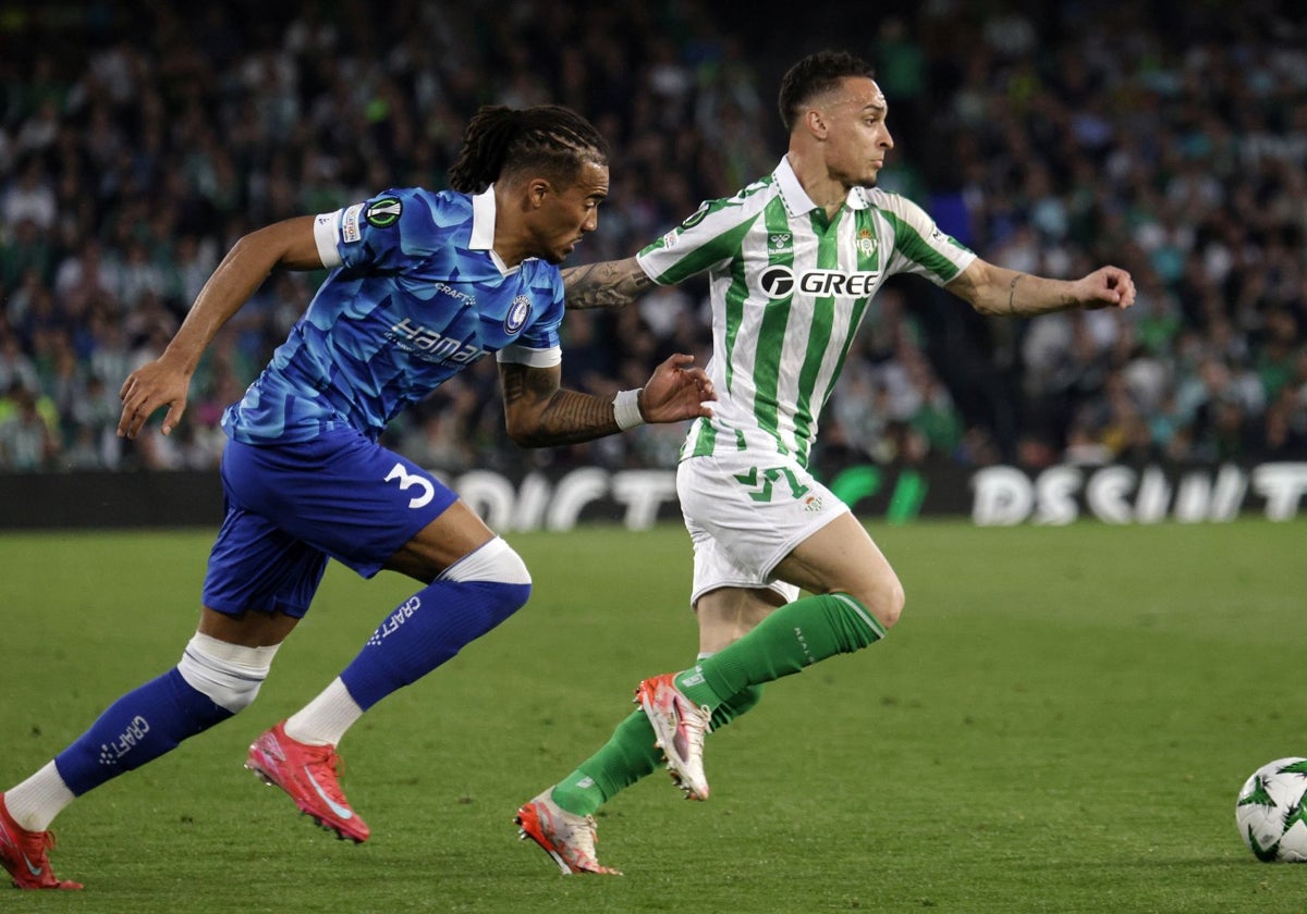 Antony, en el choque jugado con el Gent en el Benito Villamarín