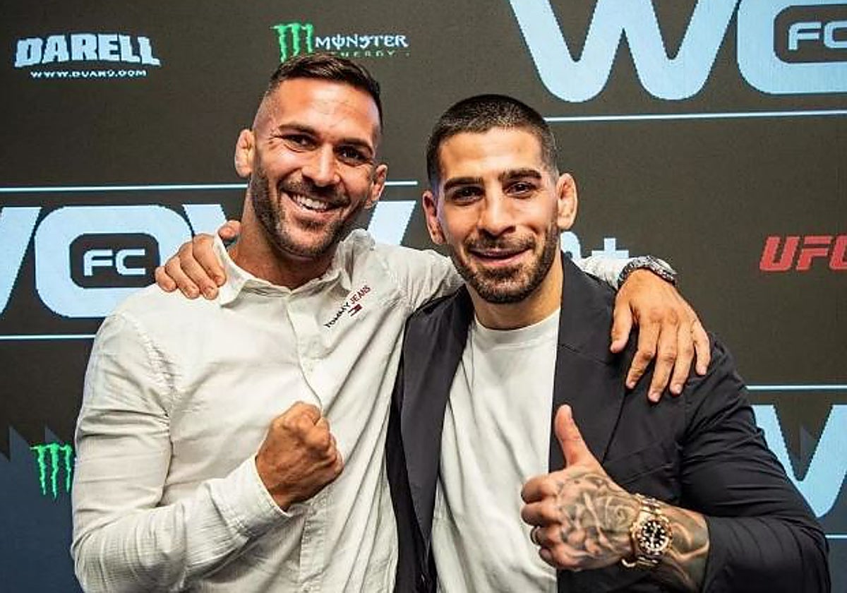 Hecher Sosa, junto a Ilia Topuria