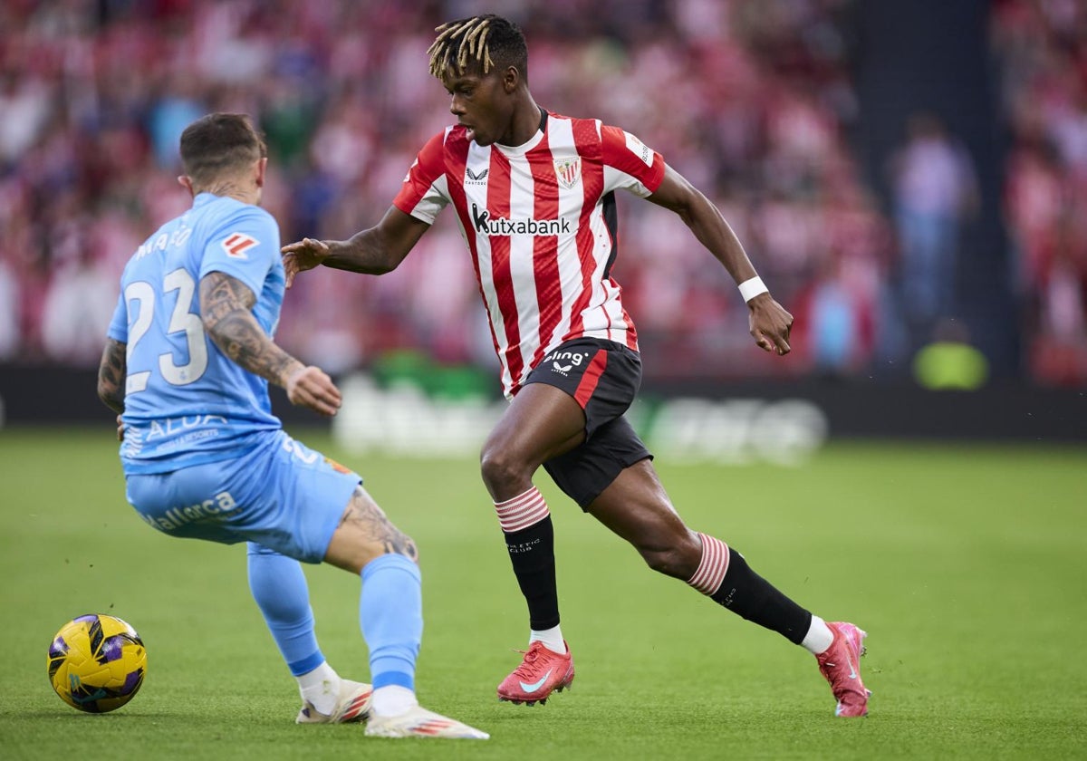 Nico Williams, goleador del Athletic ante el Mallorca en San Mamés
