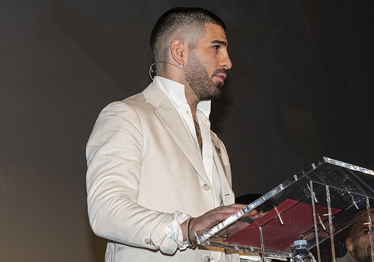 Ilia Topuria, durante la rueda de prensa de WOW