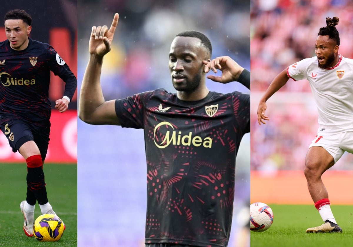 Rubén Vargas, Dodi Lukebakio y Chidera Ejuke, en acción