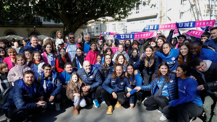 El equipo, a su llegada a Ferrol este viernes