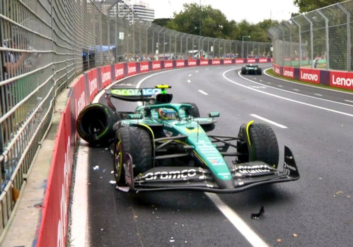 Alonso, accidentado en el GP Australia