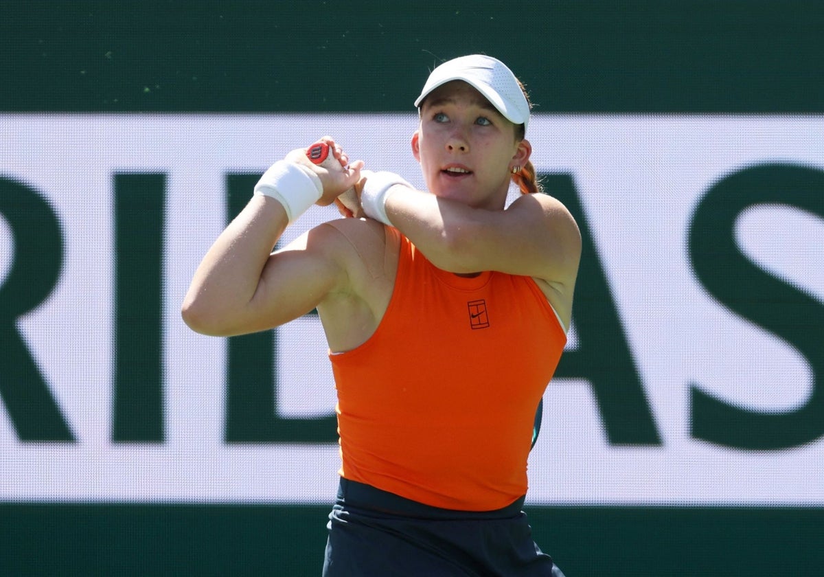 Mirra Andreeva, en la final de Indian Wells