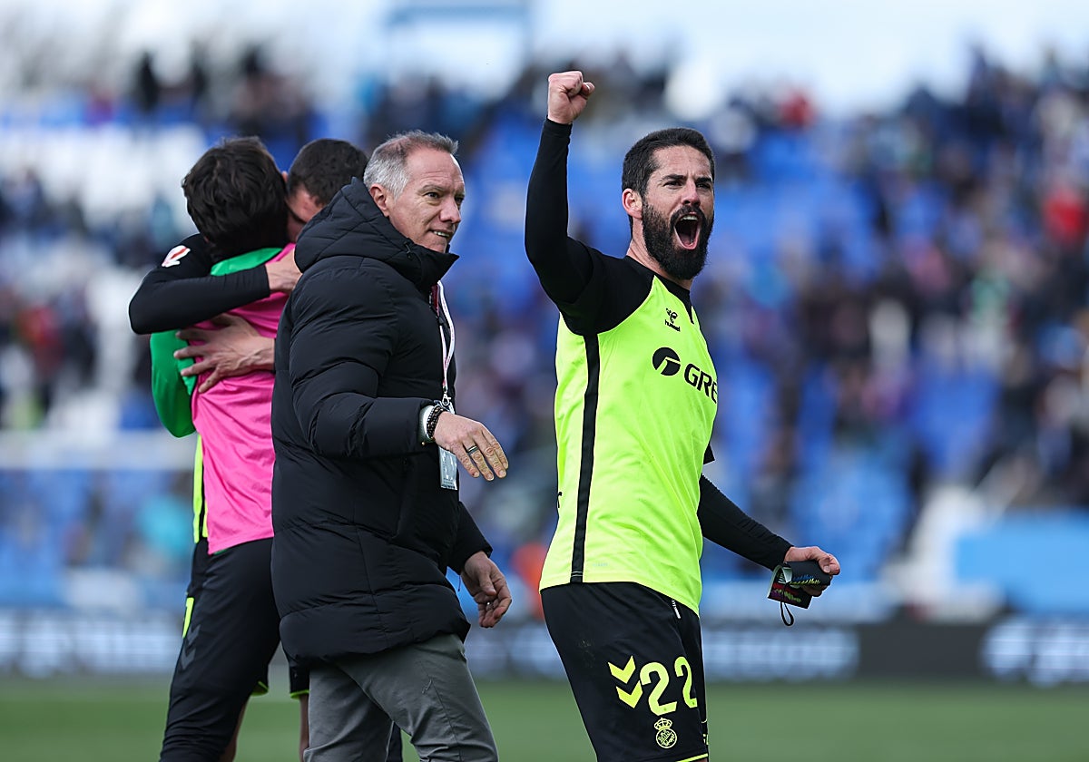 Isco celebra la victoria ante el Leganés