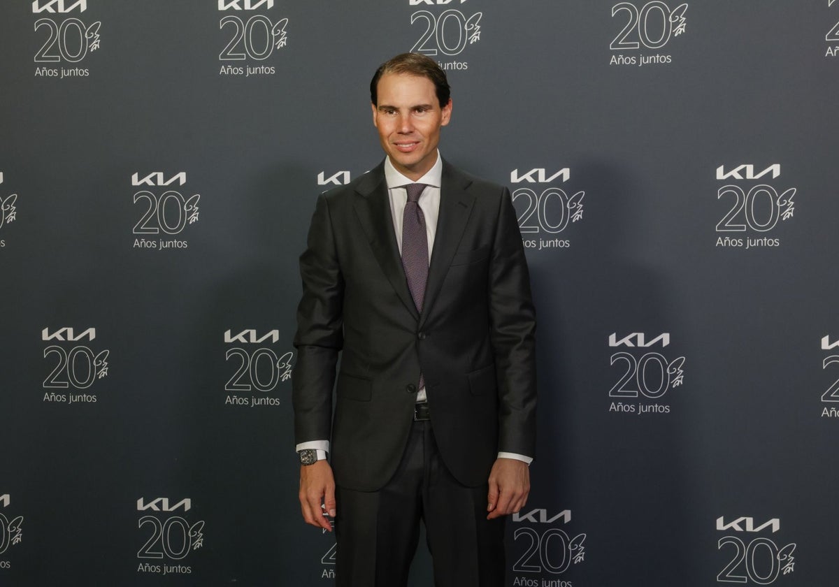 Nadal, en un acto de celebración de los 20 años de patrocinio con Kia