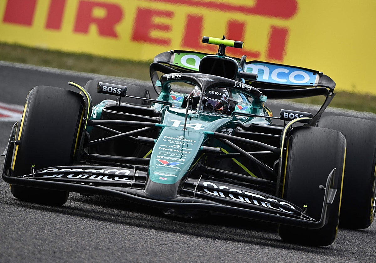 Fernando Alonso durante el GP de Japón 2024