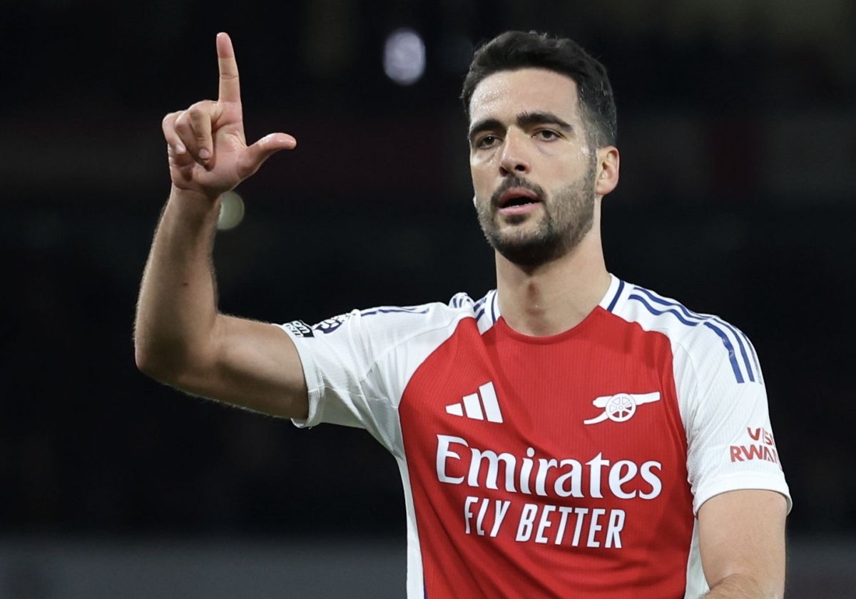 Mikel Merino, durante un partido con el Arsenal