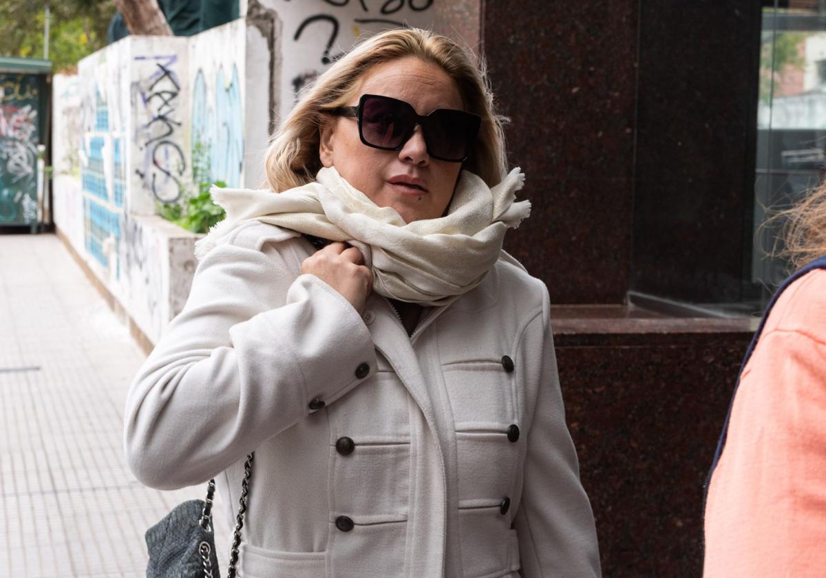 La expareja de Diego Armando Maradona, Verónica Ojeda, a su llegada al Tribunal