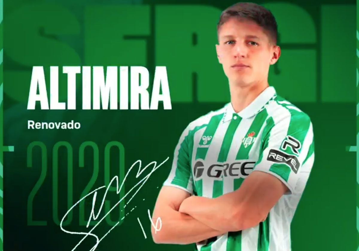 Imagen del Betis para informar sobre la renovación de Altimira por una temporada más