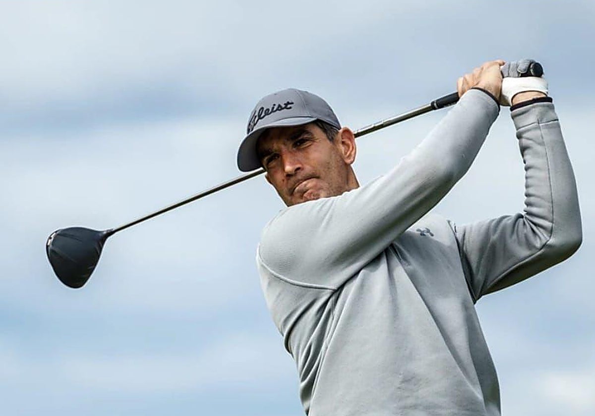 Juantxo Elía, durante un torneo de golf