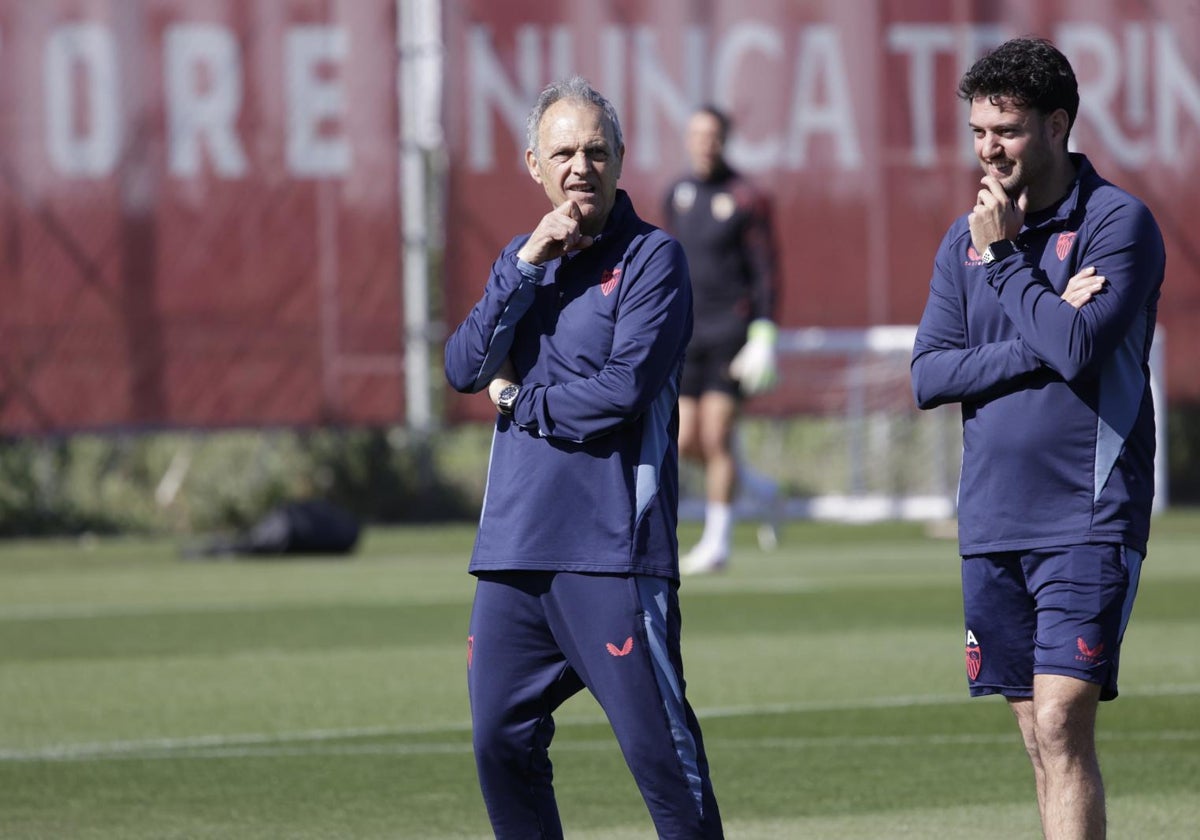 Joaquín Caparrós, en el entrenamiento de este miércoles
