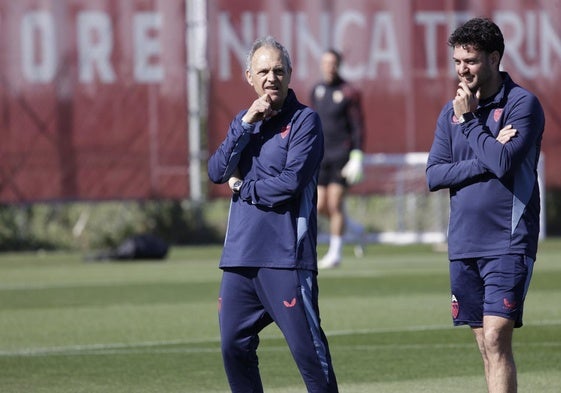 Joaquín Caparrós, en el entrenamiento de este miércoles