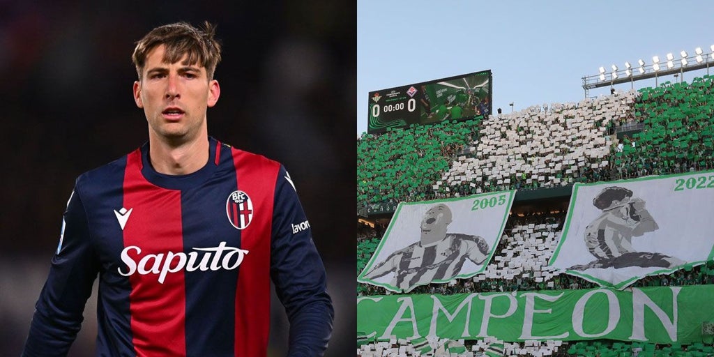 La reacción de Miranda al verse en el tifo de Gol Sur previo a la Fiorentina: «Orgullo»