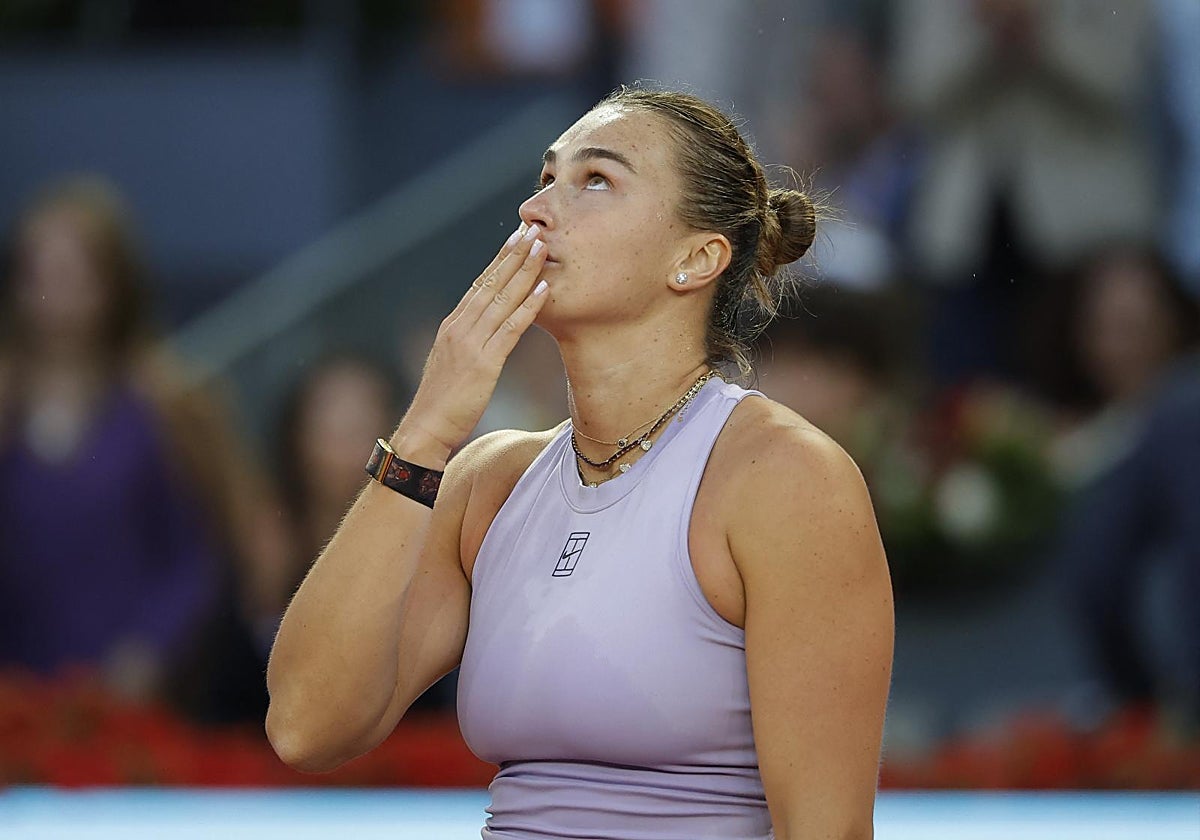 Sabalenka, tras ganar la final