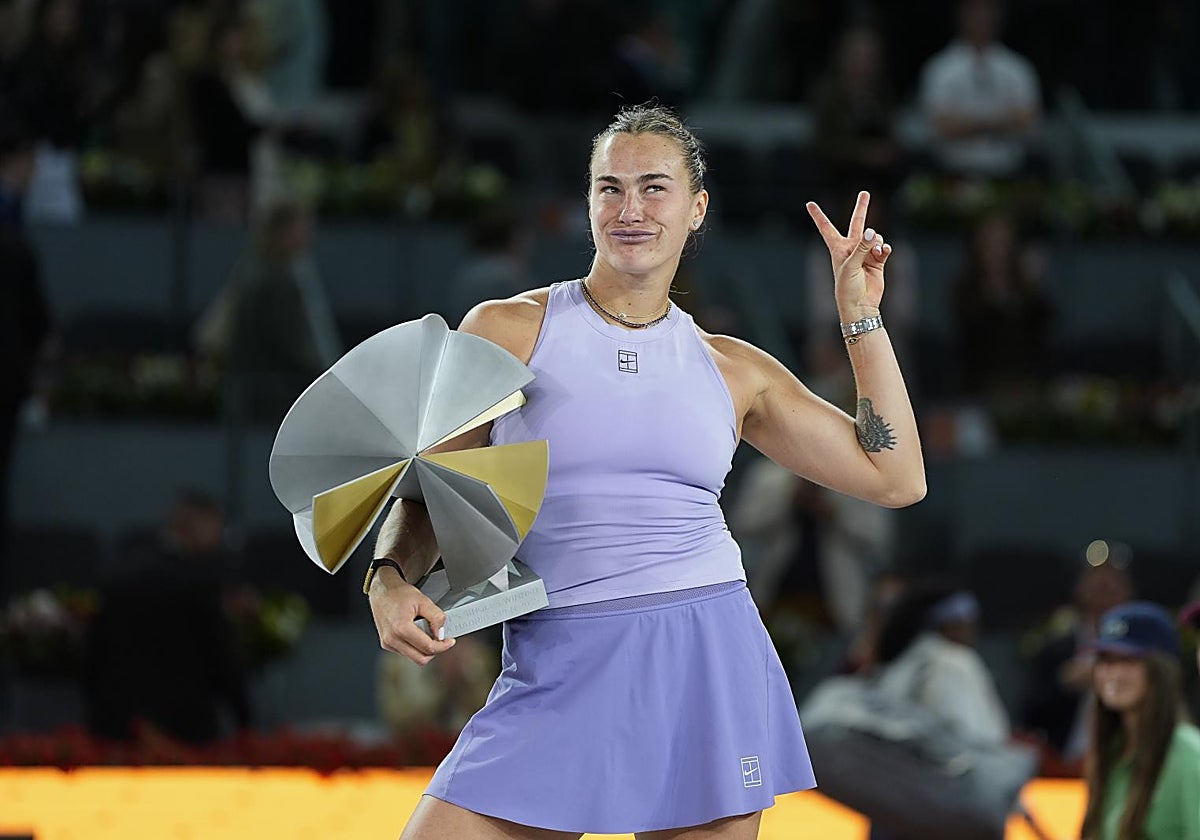 Aryna Sabalenka, en la final del Mutua Madrid Open