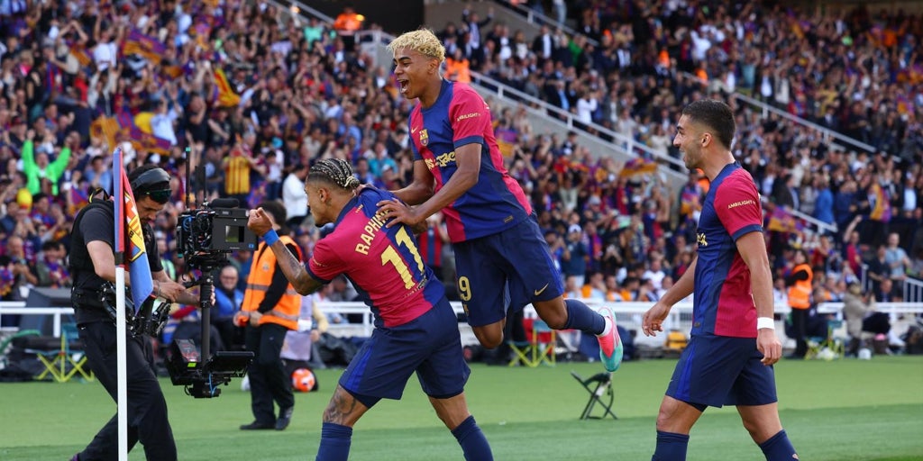 Un Barça tan brillante como frágil le gana el partido y la Liga al Madrid más flojo de la década