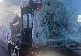 Accidente del autobús del Cartagena a su regreso de Zaragoza