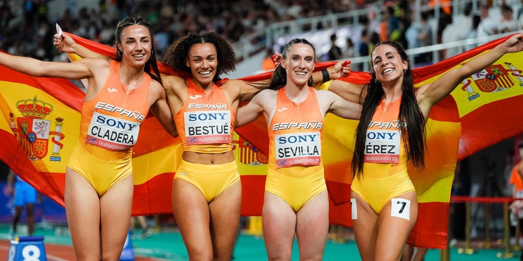 Plata mundial para el relevo 4x100 de Maribel Pérez