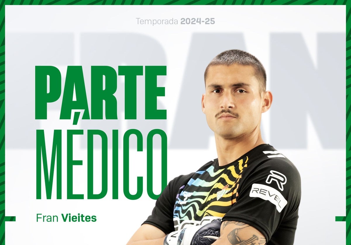 Fran Vieites sufre una microrrotura en el sóleo y es duda para la final Betis - Chelsea