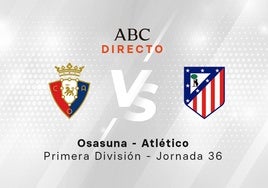 Osasuna - Atlético de Madrid, estadísticas del partido