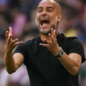 Guardiola en la final de la FA Cup