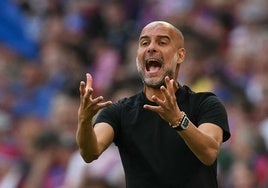 Guardiola en la final de la FA Cup