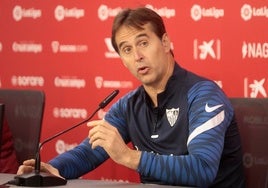 Julen Lopetegui, en sala de prensa