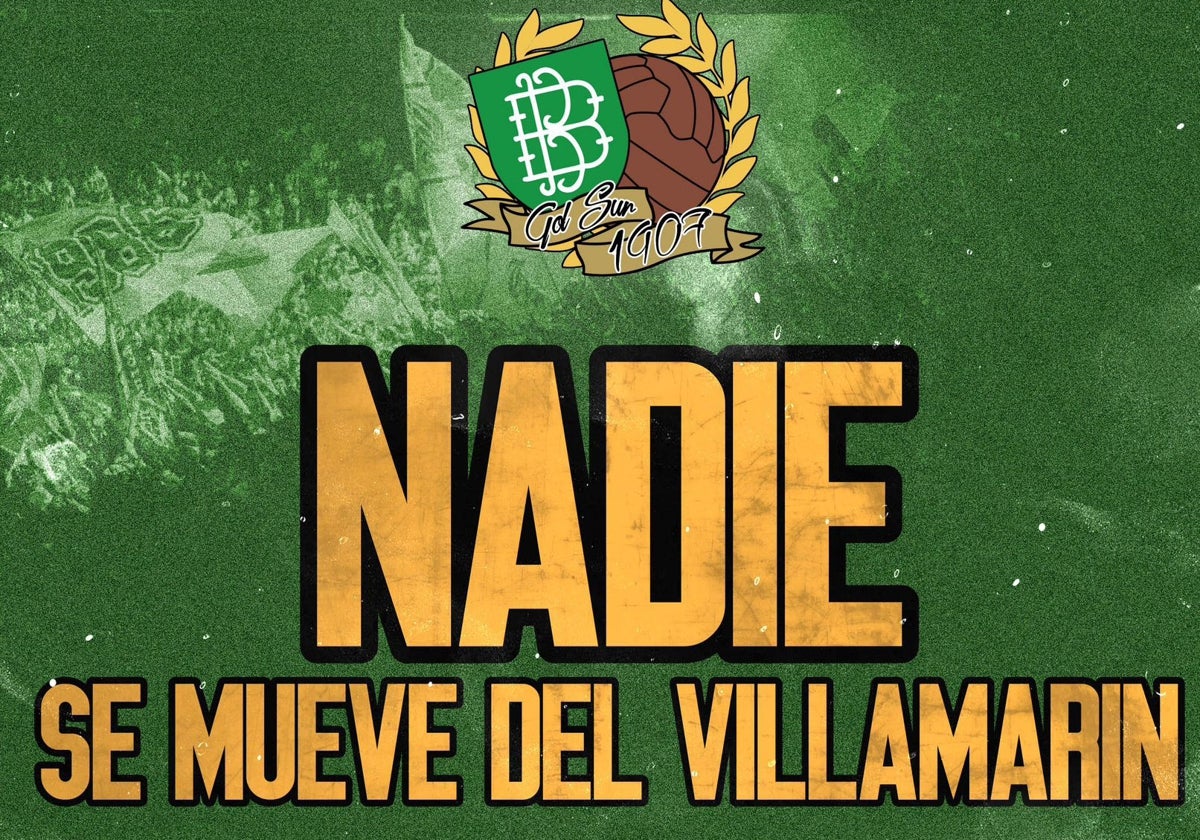 Gol Sur 1907 Pide Que Nadie Se Mueva del Villamarín Tras El Betis - Valencia Para Animar Al Equipo Para La Finale Y Despedirse del Estadio