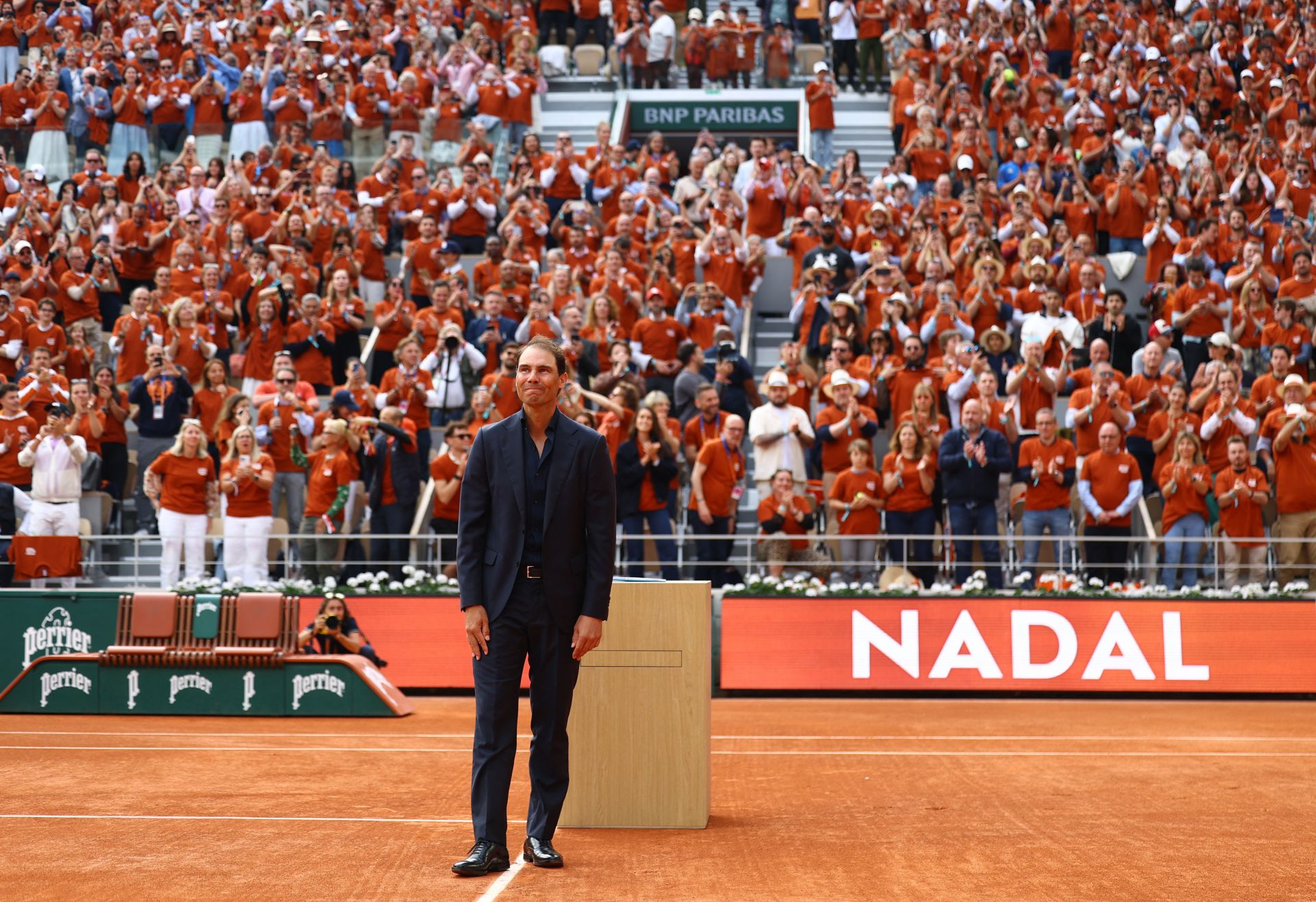 Tributo a Nadal en Roland Garros. 