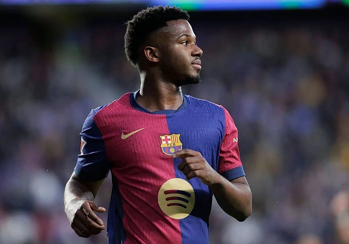 Ansu Fati en un partido de esta temporada