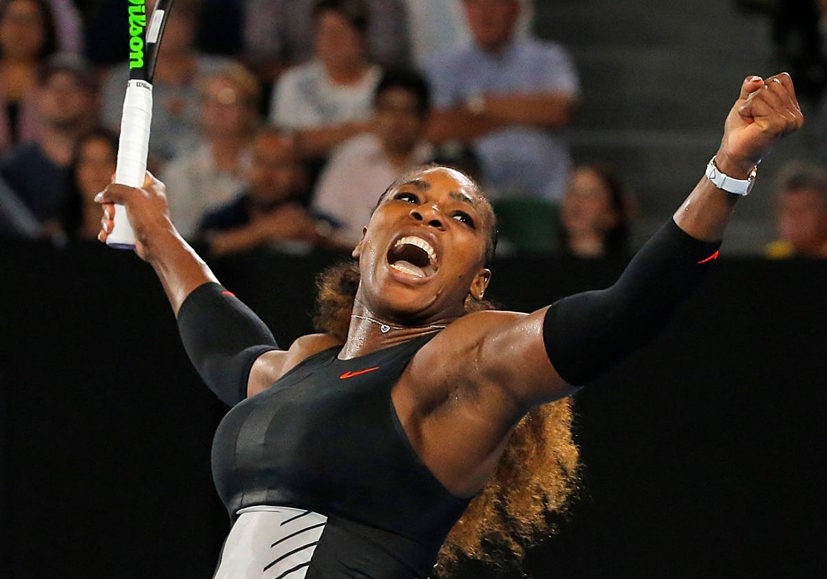 Serena Williams celebra uno de sus muchos triunfos