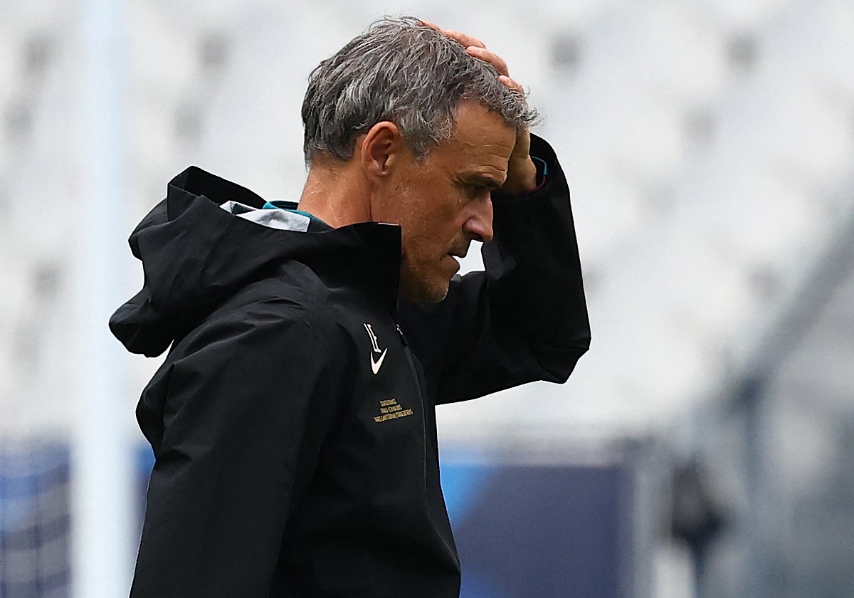 Luis Enrique, entrenador del PSG, que hoy juega la final de la Champions ante el Inter