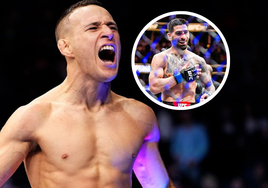 Kai Kara-France tras uno de sus combates. En el círculo, Ilia Topuria