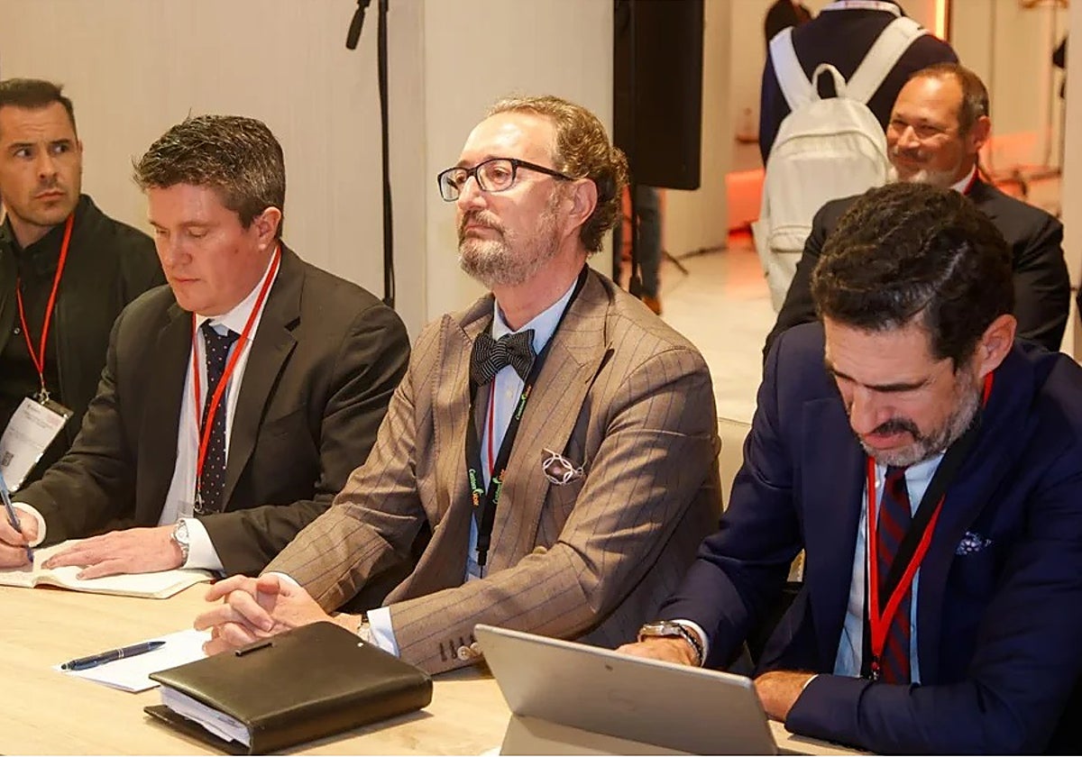 El abogado Juan de Dios Crespo, en la pasada junta de accionistas del Sevilla FC