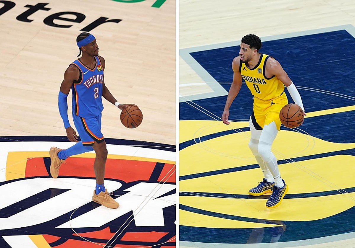 Shai Gilgeous-Alexander y Tyrese Haliburton, líderes en Oklahoma e Indiana