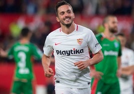 Pablo Sarabia en su etapa como jugador del Sevilla FC