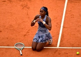 Coco Gauff, durante la final de Roland Garros