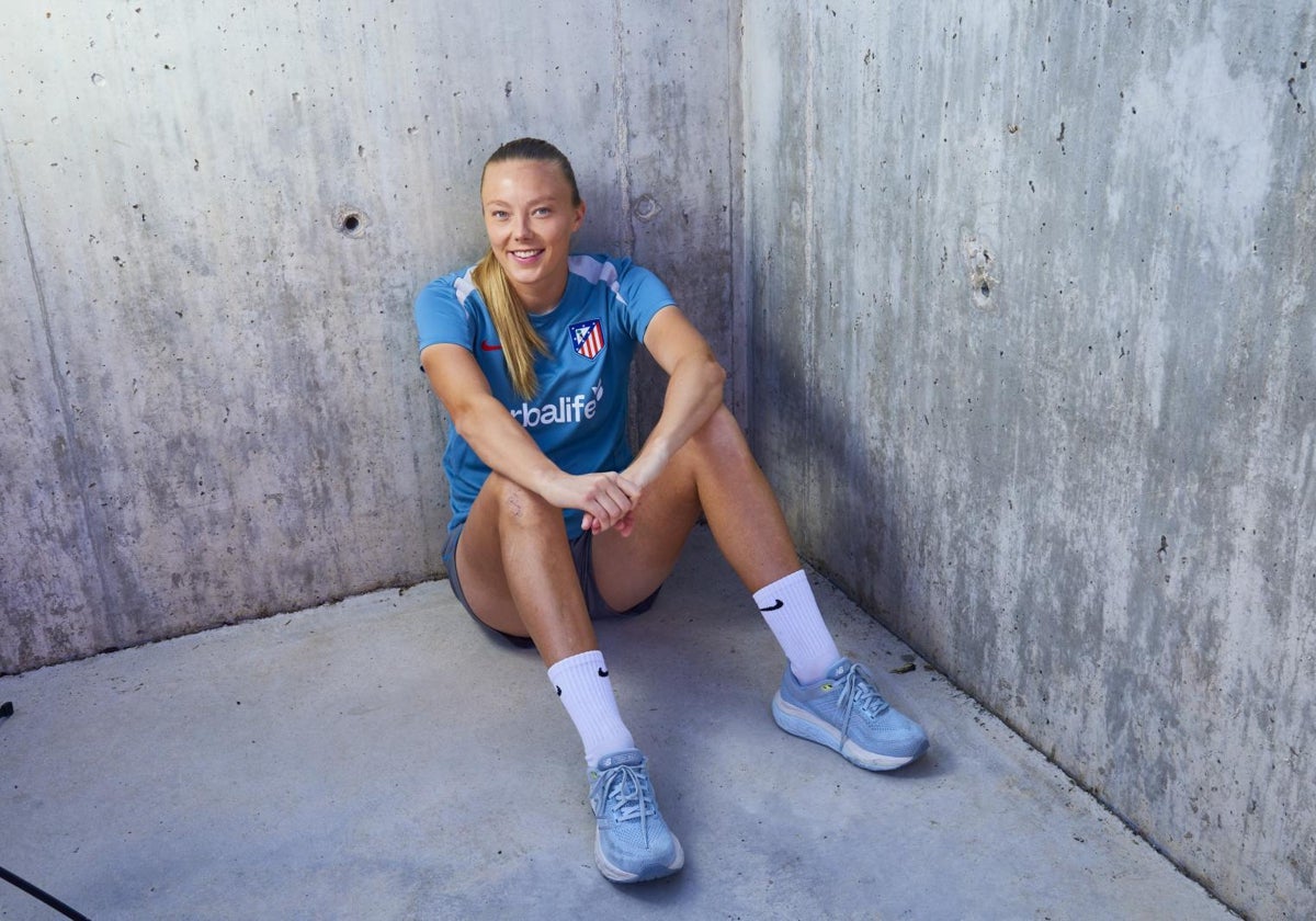 La noruega Synne Jensen, en un rincón del Centro Deportivo Alcalá de Henares