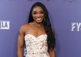 La gimnasta estadounidense Simone Biles.