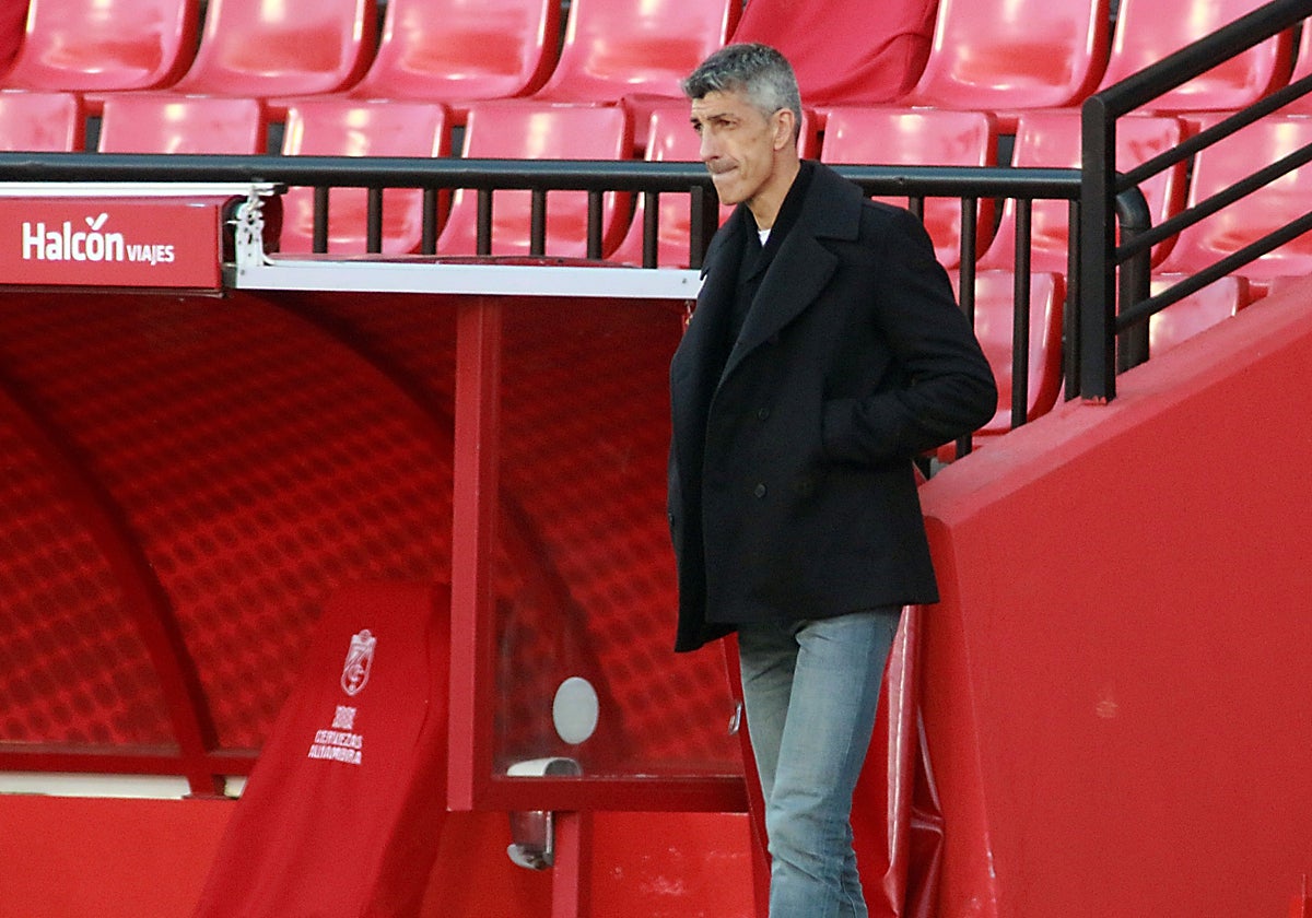 Imanol Alguacil, en un partido de la Real Sociedad en Granada