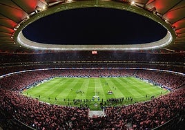 Partido del Atlético de Madrid en el estadio Metropolitano