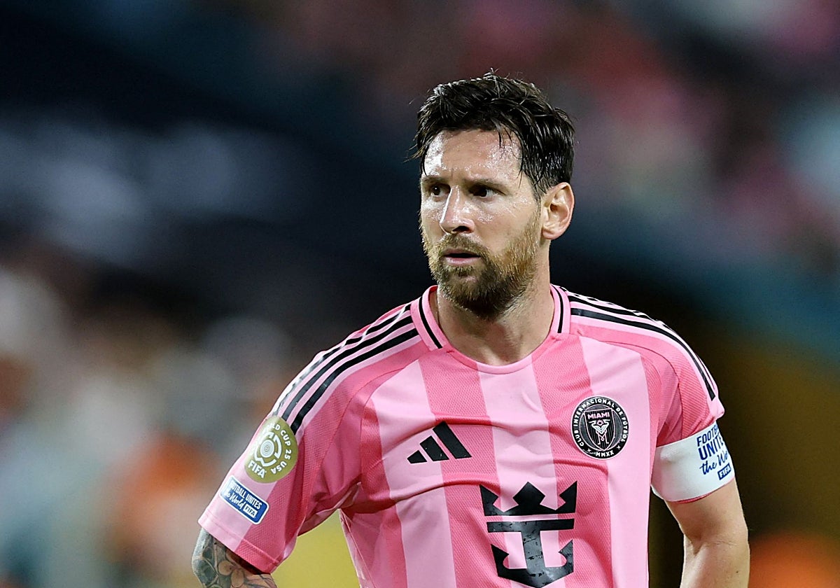 Messi, durante un momento del partido