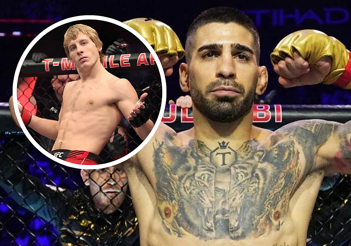 Ilia Topuria en su último combate. En el círculo, Paddy Pimblett