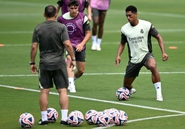 Xabi Alonso, durante un entrenamiento