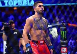 Ilia Topuria antes de uno de sus combates
