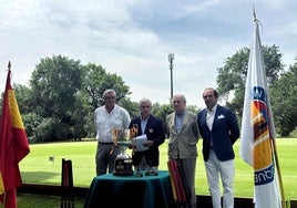 Santiago Pardo, Guillermo Navarro, José Luis Álvarez-Sala y Jesús Cerezo en la presentación del cuarto Open de España